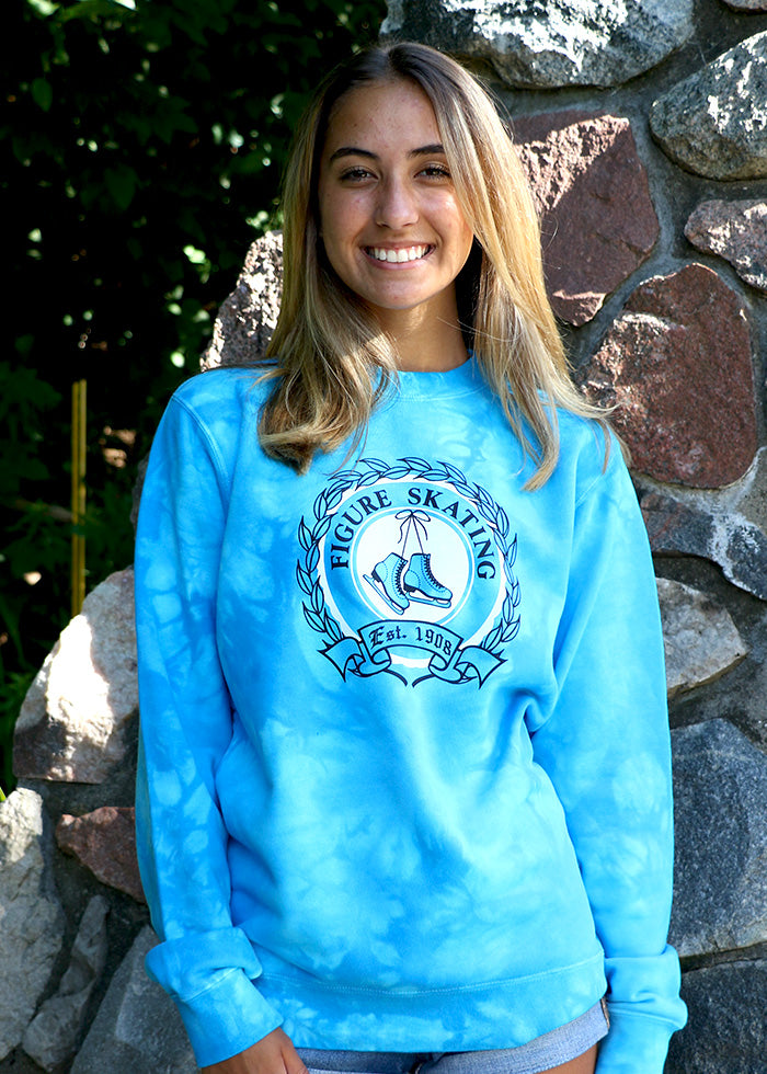 Figure Skating 1908 Tie Dye Crew Sweatshirt II