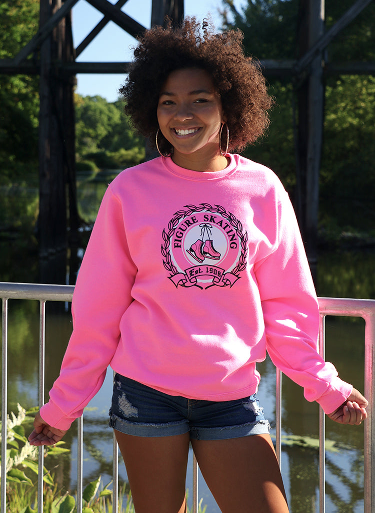 Figure Skating 1908 Crew Sweatshirt