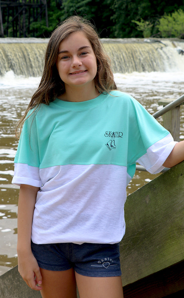 Figure Skater Short-Sleeve Slub PomPom Tee (Youth)