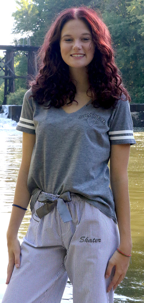 Skater Seersucker Cotton Pants (Ladies)