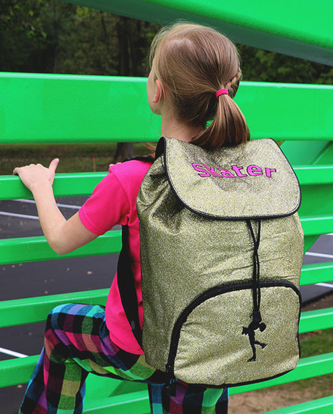 Varsity top sparkle backpack