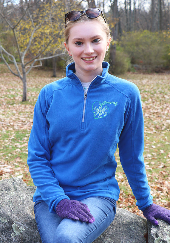 Snowflake Skating Microfleece 1/4 Zip Pullover (Ladies)
