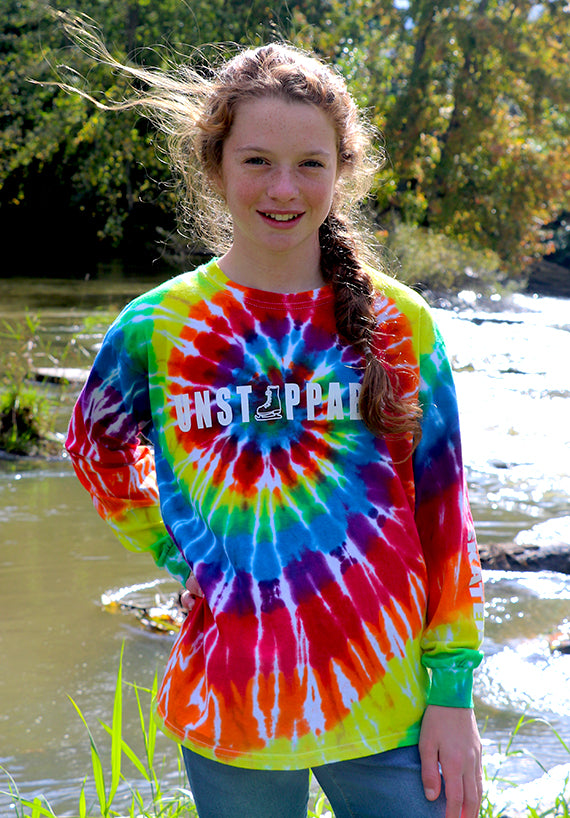 Unstoppable Figure Skater Tie Dye Tee (Youth)